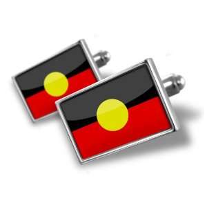  Cufflinks Aboriginal Flag region Australia   Hand Made 