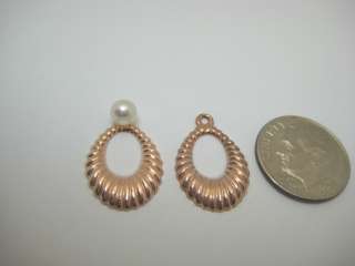 SOLID 14K PINK ROSE GOLD EARRING JACKETS FOR STUDS 208  