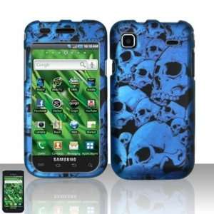  Samsung Vibrant T959 Blue Skulls Rubberized Hard Case Snap 