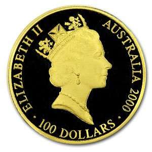  Australia 2000 100 Dollars Gold Proof Colorized Toys 