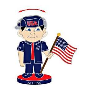  Athens Olympics USA House Male Bobble Head Pin   Limited 