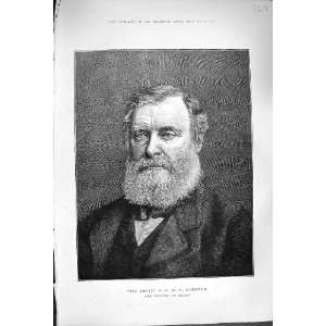  1880 ANTIQUE PORTRAIT E. FORSTER SECRETARY IRELAND