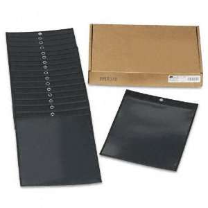   Shop Ticket Holders, Clear Front/Leatherette Back, Letter, 25/box 
