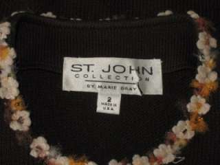 St John collection knit suit jacket blazer size 2 4  
