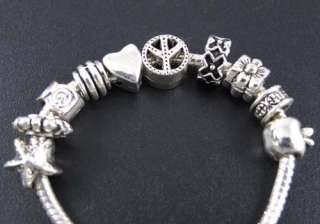 Wholesale 100pcs Mix Tibetan Silver Spacer Beads Fit Charm Bracelet 