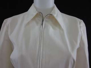 CALVIN KLEIN COLLECTION White Pant Jacket Suit Set Sz 8  