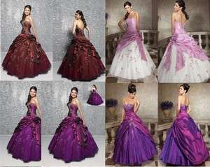 New Stock Purple Formal Evening Dress Prom Ball Gown Size 6 8 10 