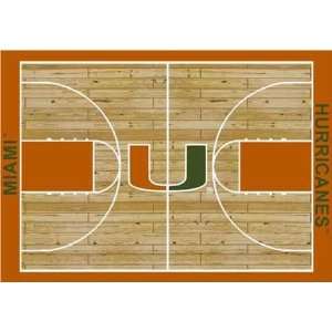  NCAA Home Court Rug   Miami Hurricanes