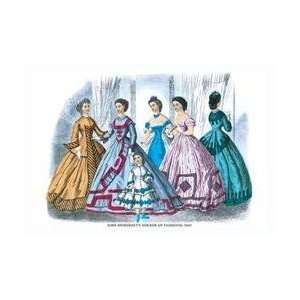  Mme Demorests Mirror of Fashions 1840 #7 20x30 poster 