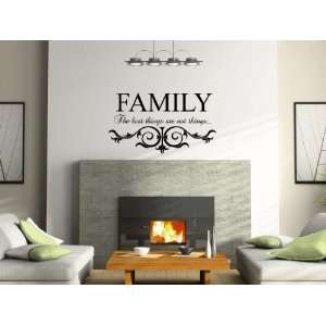  Family The Best Things Are Not Things Vinyl Wall Decal 