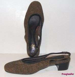 Life Stride womens Miranda sling heels shoes 6 M brown  