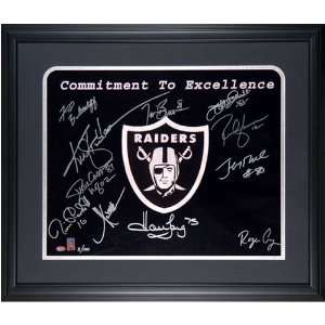  Raiders Legends Multi Signed 16x20 Framed Sports 