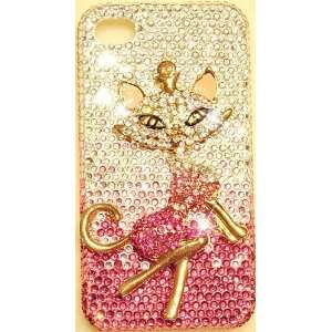  Sexy Pink Kitty Cat iPhone 4S & iPhone 4 Bling Case Ultra 