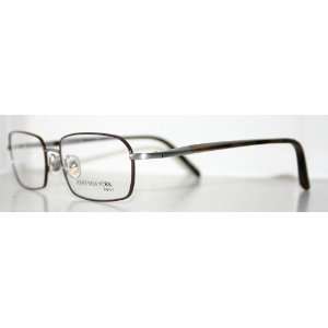  JONES NEW YORK Mens Brown & Gunmetal Eyeglass Frame 