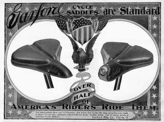 ANTIQUE GARFORD CYCLE SADDLE 1897 ADVERTISEMENT BICYCLE  