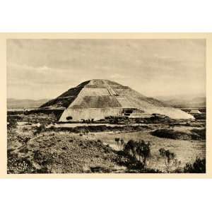  1935 Pyramid of the Sun Teotihuacan Mexico Photogravure   Original 