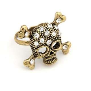 Fashion Vintage Cool Skull Pirate Design Ring For Lady 4 Young w21 
