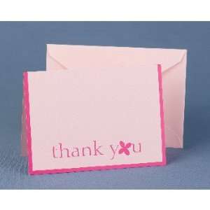  Pink Mod Thank You Cards (Case of 1)