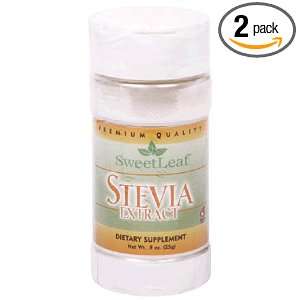 SweetLeaf Stevia Extract, Powder, .9 Ounce Jars (Pack of 2)