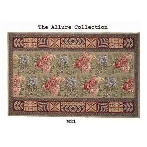  MER Allure M21 Green Floral 3 6 X 5 6 Area Rug