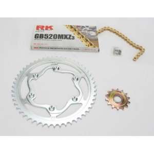  RK Chain and Sprocket Kit w/ GB520MXZ Chain 4042 998SG 