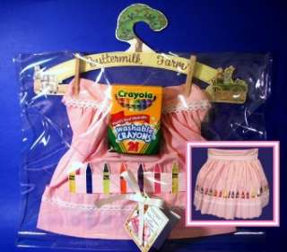 Kids Chidren Apron Crayon Pink Girl Princess Play NEW  