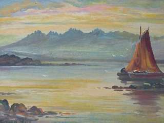 George Willis Pryce Cuillins Isle Of Skye Oil Painting  