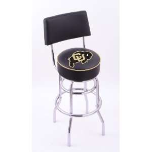 University of Colorado 25 Double ring swivel bar stool with Chrome 
