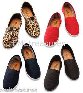   Classic Casual FLAT ESPADRILLES Slip On Canvas Blk Leopard Shoe Size