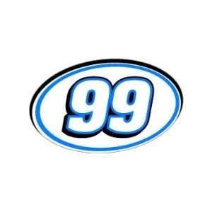  99 Number Jersey Nascar Racing   Blue   Window Bumper 