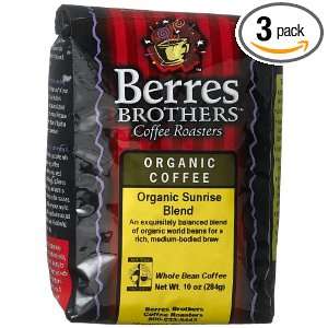 Berres Brothers Coffee Roasters Organic Sunrise Blend Coffee, Whole 