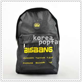 Bigbang Big Bang KPOP BLACK SCHOOLBAG BACKPACK BAG NEW  