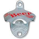 Starr X Ice Cold Beer Served Here Wall Mount Bottle Opener Zinc NEW