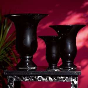  Black Urn Set (3pc)