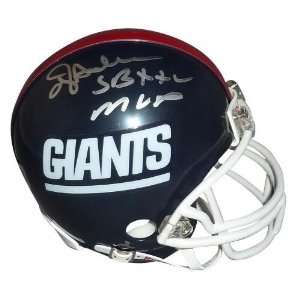 Signed Anderson Mini Helmet   with  New York Giants w/  Inscription 