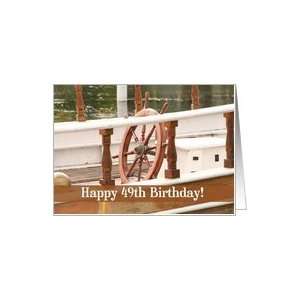  Ships Wheel Happy 49th Birthday Card Card Toys & Games