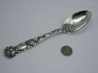 Antique 1907 Engrave Sterling Silver Spoon ALVIN Co. Bridal Rose with 