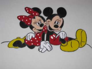 Mickey & Minnie Mouse Custom Painted DISNEY Resell Shirt Sz Medium Med 