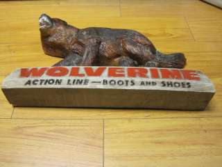Vintage Wolverine boots and shoes foam ad store display  