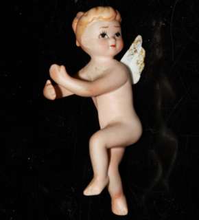 Vintage Porcelain Baby Piano Doll angel figurine old  