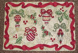 Ornamental Holiday ~ Christmas Tapestry Placemat  