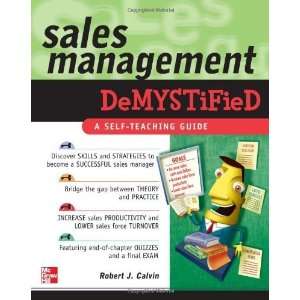  Sales Management Demystified [Paperback] Robert Calvin 