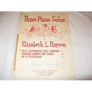 com 3 PIANO SOLOS ELIZABETH HOPSON 1938 SHEET MUSIC FOLDER 421 SHEET 