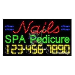  Nails Spa Pedicure LED Business Sign 17 Tall x 32 Wide x 