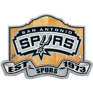  San Antonio Spurs 15.5 x 10.75 Arched Hardcourt Established Wood 