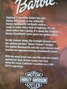 Harley Davidson Barbie Motorcycle Fatboy Flames HTF NEW  
