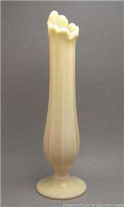Vintage Westmoreland Almond Milk Glass Swung Bud Vase  