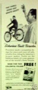 1945 WWII Arnold,Schwinn Built Bicycle, Bike Print AD  