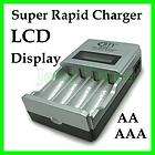 AA AAA Ni Mh Ni Cd Battery Fast Quick Smart LCD Charger