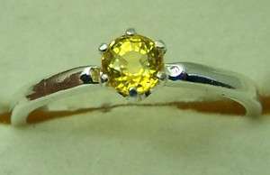 49ctw CANARY YELLOW genuine SAPPHIRE solitaire ring diamond sparkle 